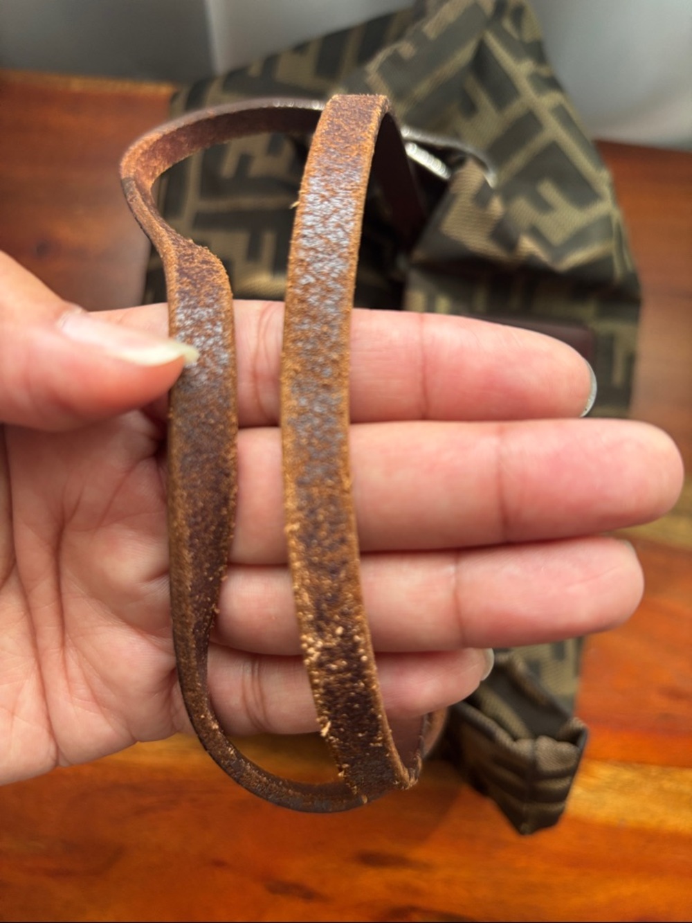 Fendi Brown Zucca Monogram Canvas Mini Tote with Leather Handles - Picture 10 of 16